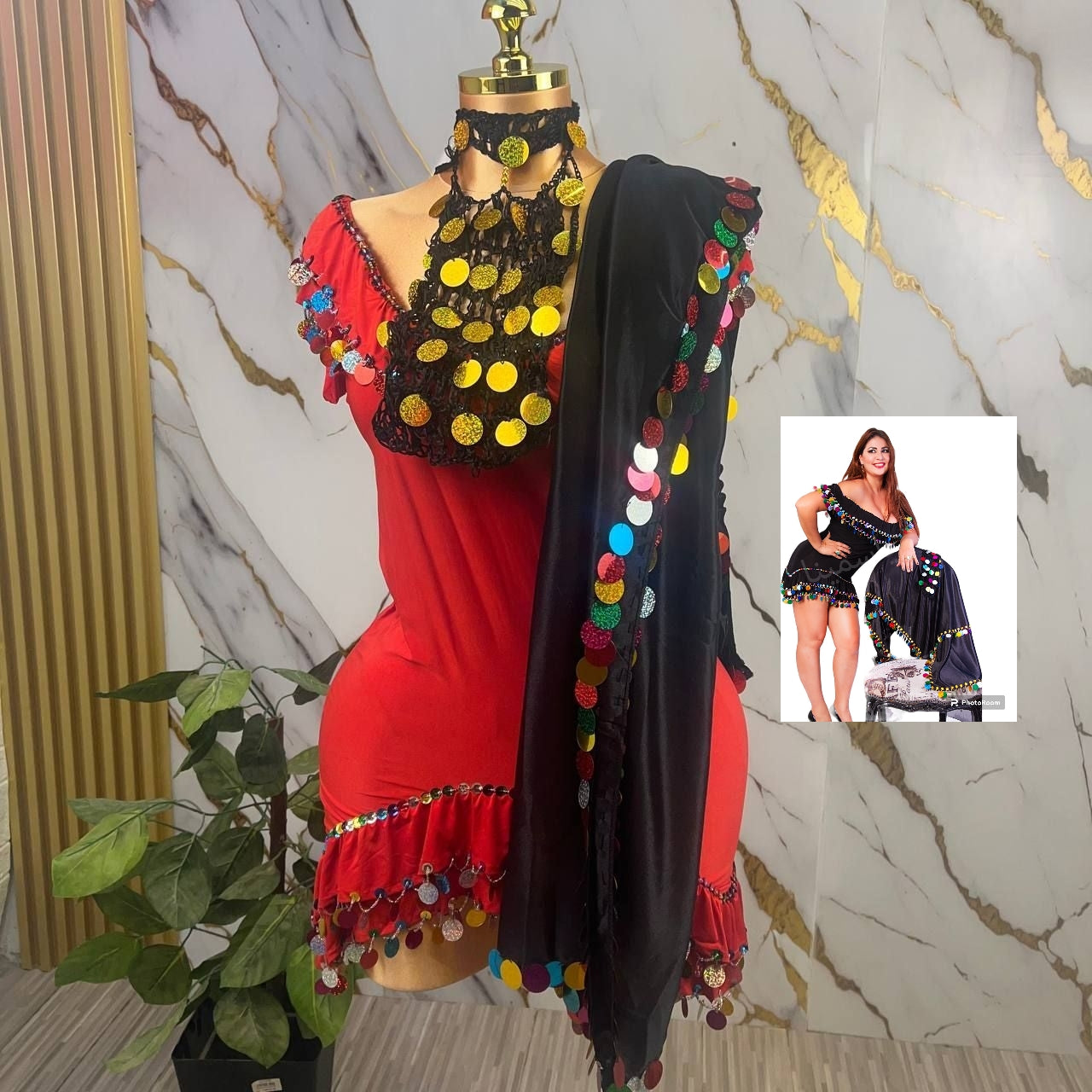 بذلة رقص مصرية -03 قطع 207