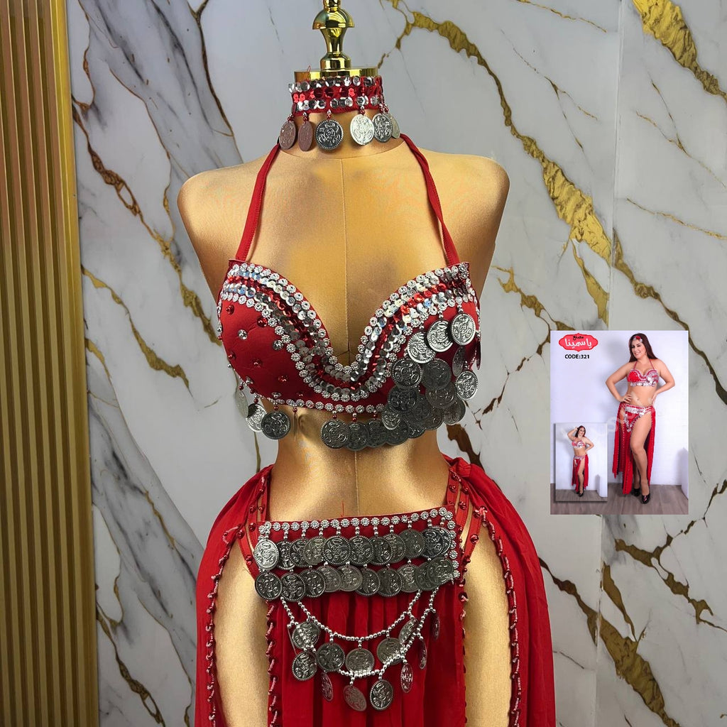 بذلة رقص مصرية فاخرة 03 قطع-321