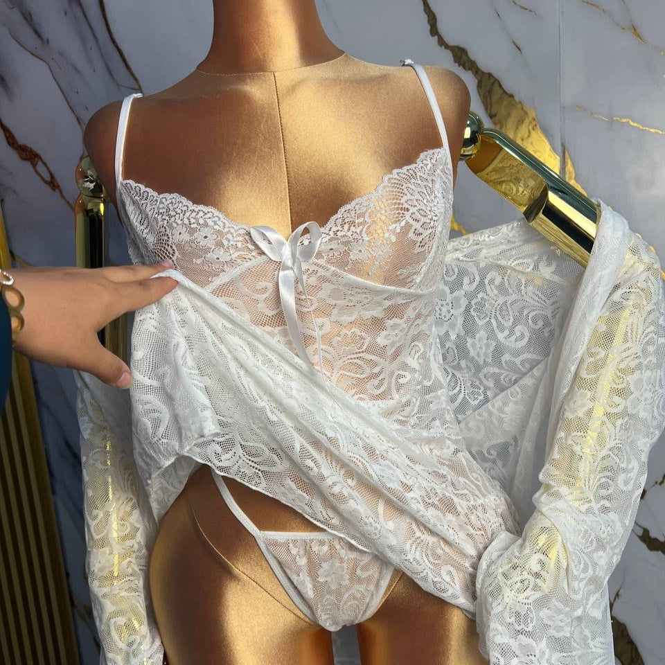 ديزابي ابيض فاخر 03 قطع - 00169